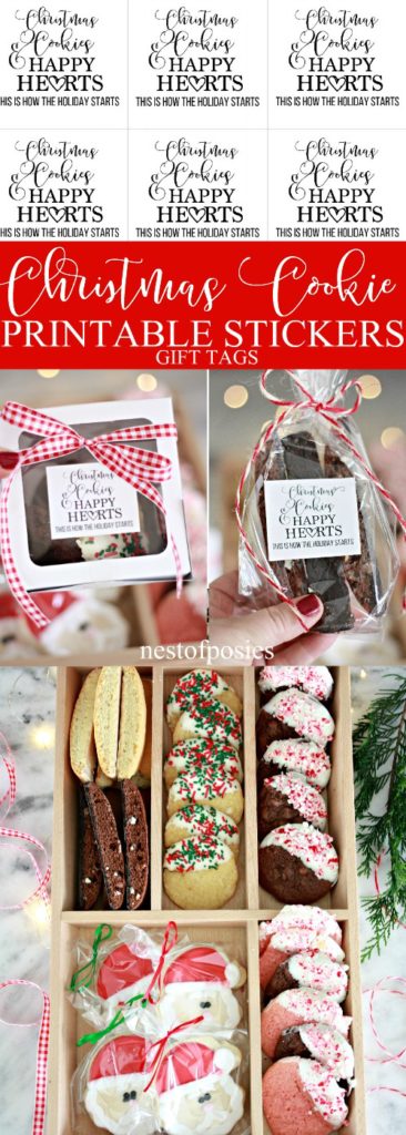 Christmas Cookie Sticker Tag Printables