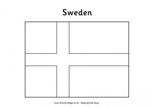 Sweden Flag Coloring Page - Nest of Posies