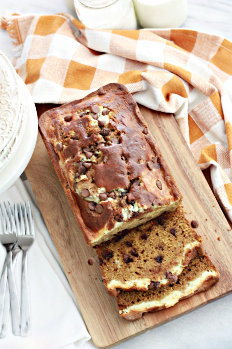 Pumpkin Chocolate Chip Cream Cheese Bread