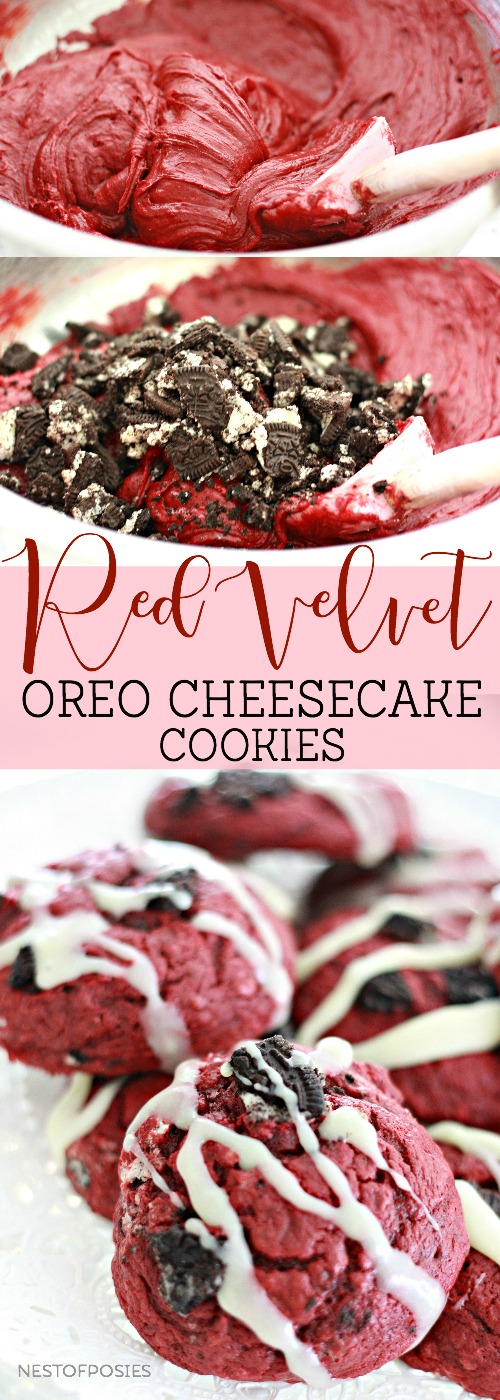 Red Velvet Oreo Cheesecake Cookies