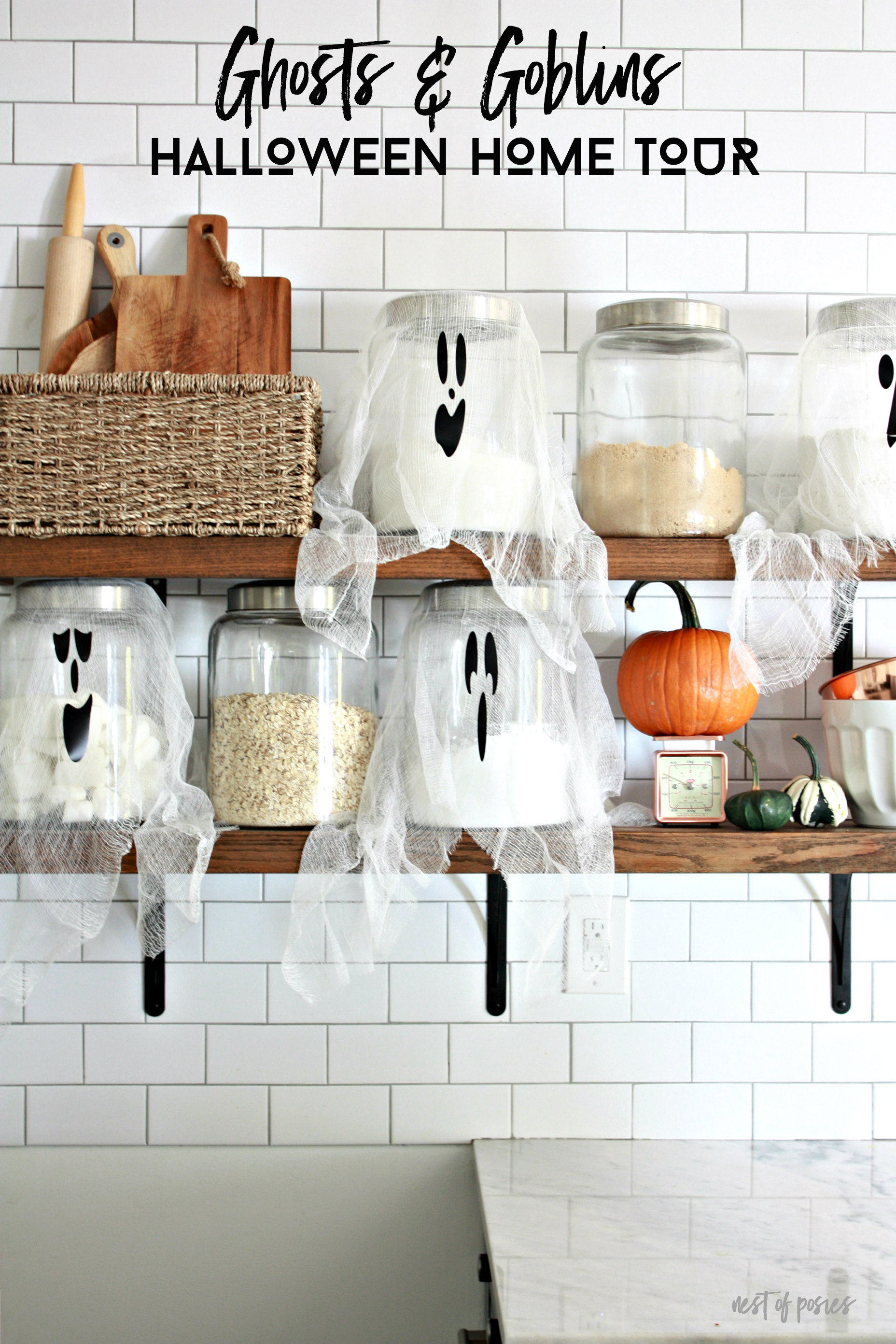 DIY Kitchen Jar Shelves Tutorial - Ella Claire & Co.