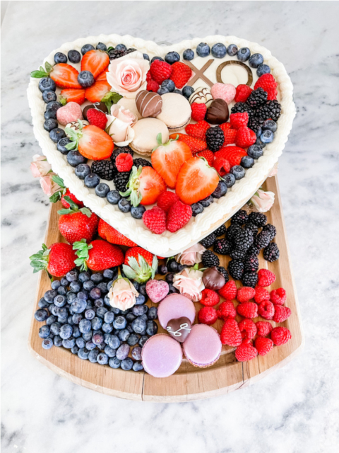 Buy Heart Shape Fruits & Nuts Cake-Heart Shape Fruits & Nuts Cake